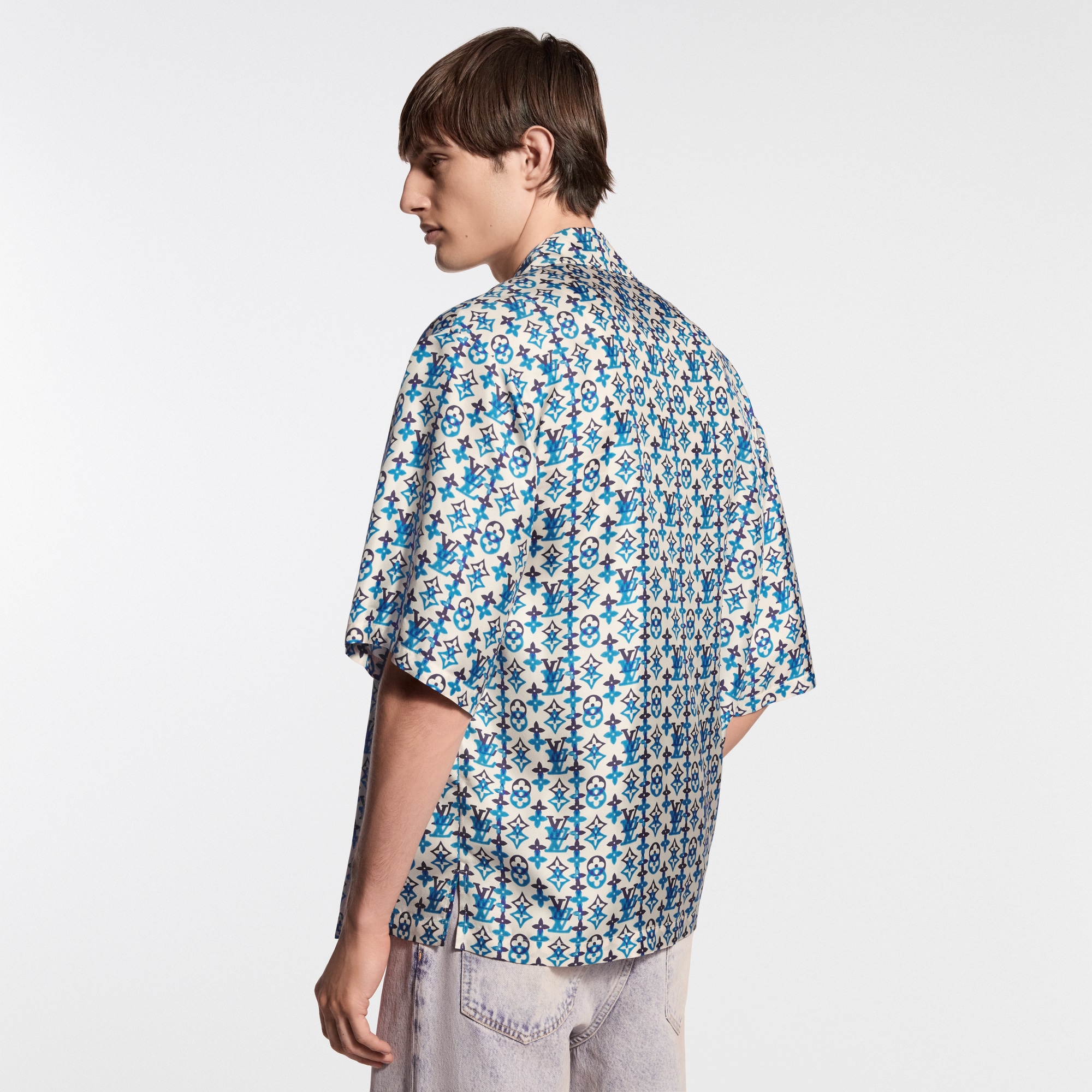 Monogram Printed Silk Short-Sleeved Shirt - For Men | LOUIS VUITTON